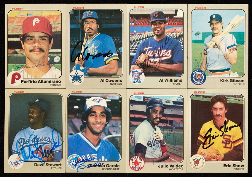 Signed 1983 Fleer Baseball Group (240)