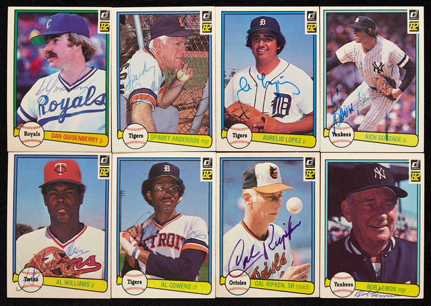 Signed 1982 Donruss Baseball Group (153)