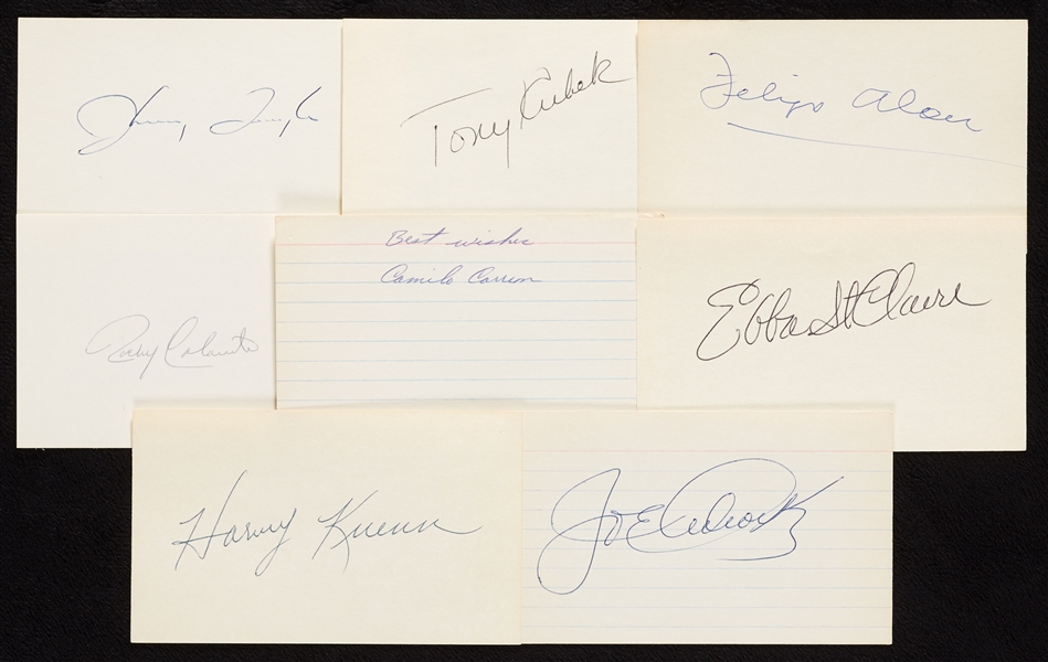 1950-1959 Baseball Signed Index Cards (860+)