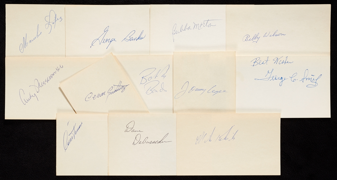 1960-1969 Baseball Signed Index Cards (1100+)