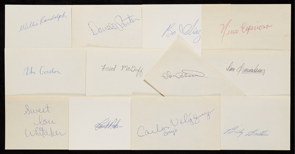 1970-1987 Baseball Signed Index Cards (1,500+)