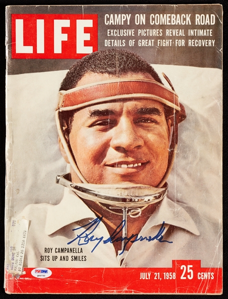 Roy Campanella Signed LIFE Magazine (1958) (PSA/DNA)