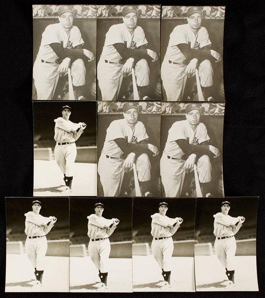 Jim Rowe Baseball B&W Postcard Hoard with (7) Mantle and (37) DiMaggio (600+)