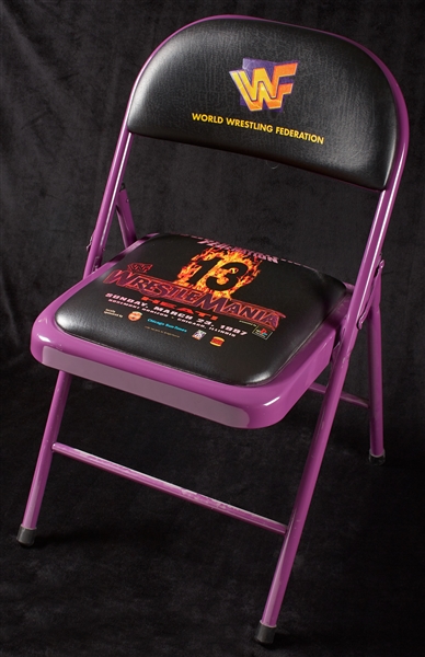 Wrestlemania 13 VIP Chair & Banner from Rosemont Horizon (1997) (2)
