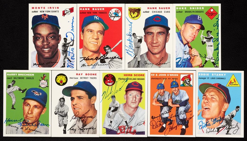 Signed 1954 Topps Archives Group (162)