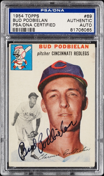 Bud Podbielan Signed 1954 Topps No. 69 (PSA/DNA)