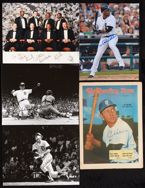 Signed Detroit Tigers Oversized Items Group (24)