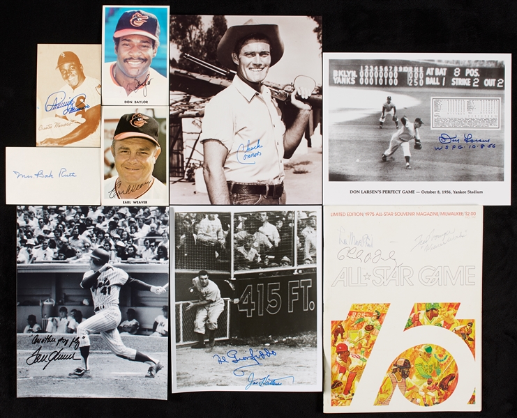 Baseball Autographs Balance of Collection (75+)
