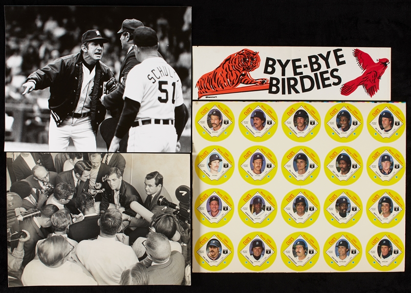 Massive 1936-80s Detroit Tigers Wirephotos, Photos, Cards, Ticket Stubs and Ephemera Group (279)