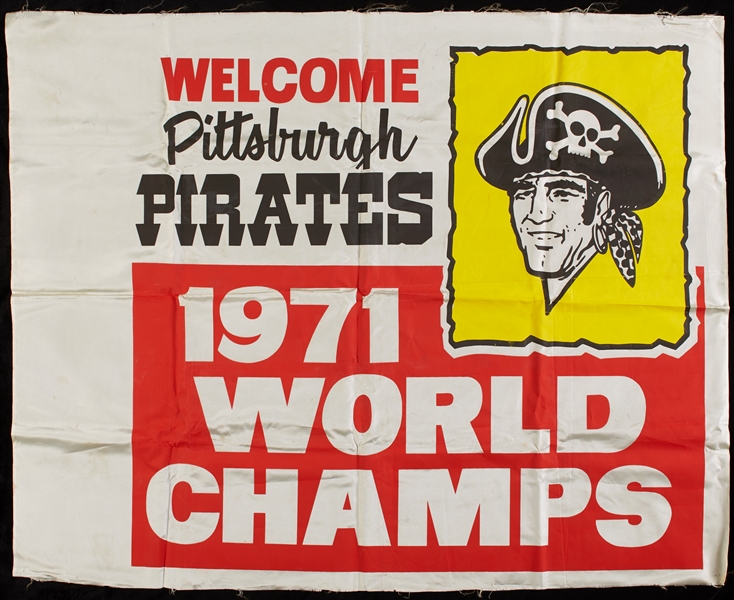 1971 Pittsburgh Pirates World Championship Celebration Banner