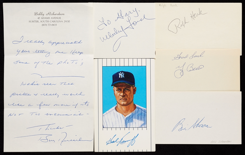 1961 New York Yankees Signed Index Cards Group (27)
