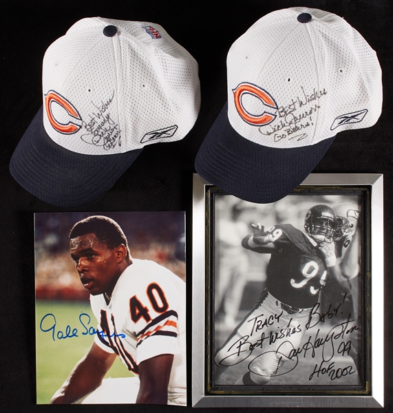 Signed Chicago Bears Group with Sayers, Hampton (4)