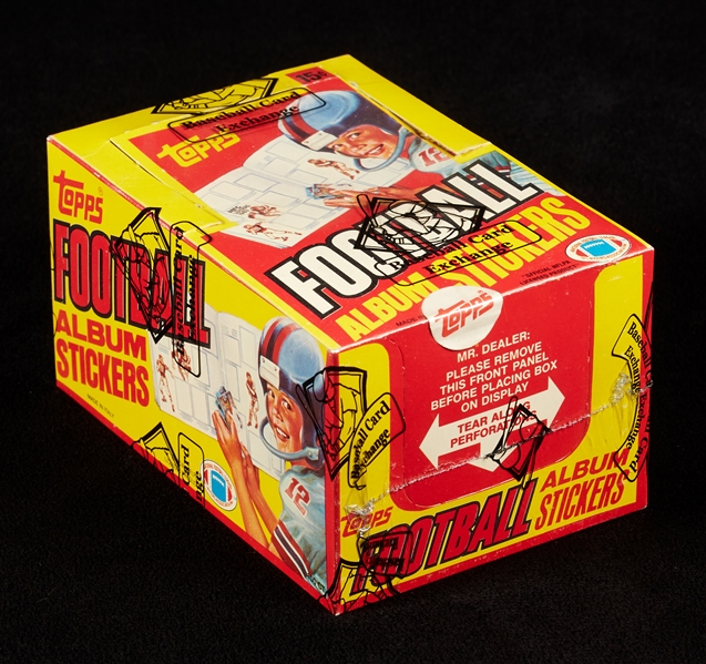 1981 Topps Football Stickers Box with Seal Intact (100) (BBCE)