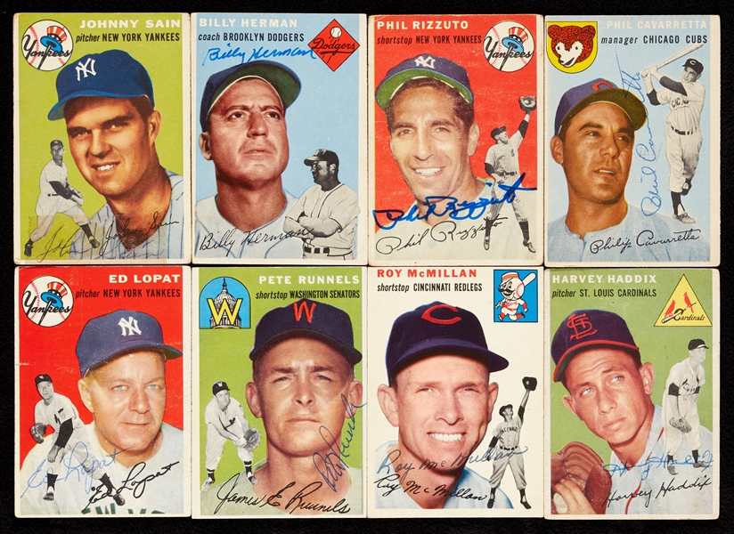 1954 Topps Baseball Signed Card Collection (113)