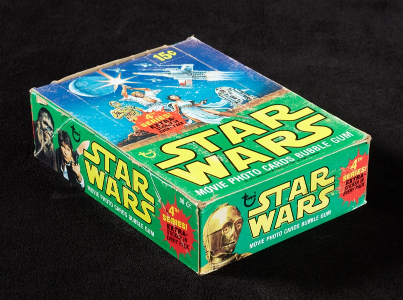 1977 Topps Star Wars Series 4 Wax Packs Group in Display Box (22)