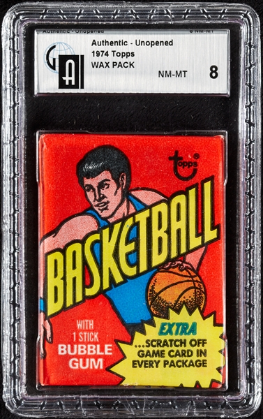 1974 Topps Basketball Wax Pack (Graded GAI 8)