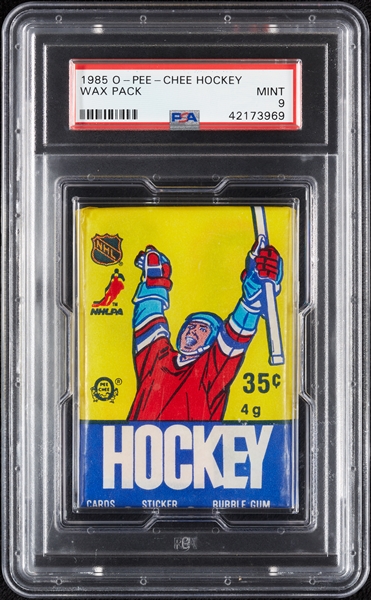 1985 O-Pee-Chee Hockey Wax Pack (Graded PSA 9)