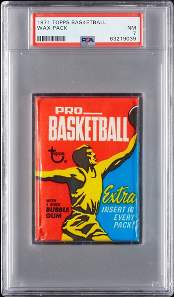 1971 Topps Basketball Wax Pack (Graded PSA 7)