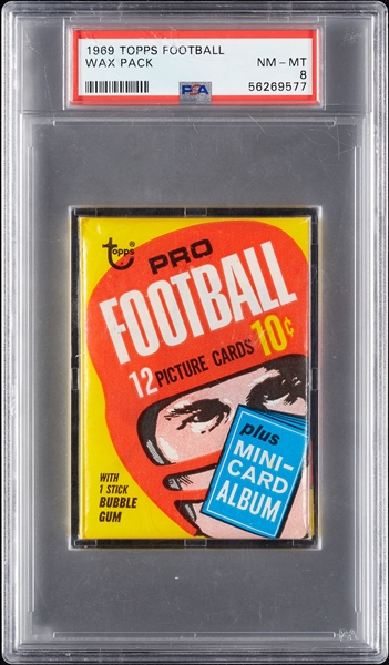 1969 Topps Football Wax Pack (Graded PSA 8)