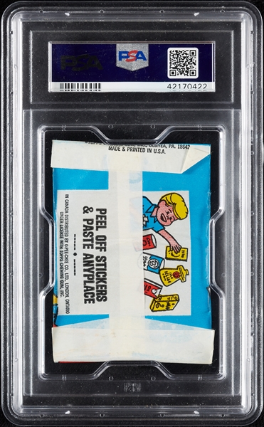 1974 Topps Wacky Packages 7th Series Gumless Wax Pack (Graded PSA 8)