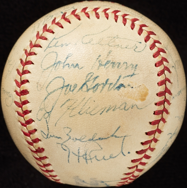 1948 Cleveland Indians World Champs Team-Signed OAL Baseball with Satchel Paige (PSA/DNA)