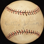 Walter Johnson Single-Signed Rawlings Baseball (PSA/DNA)