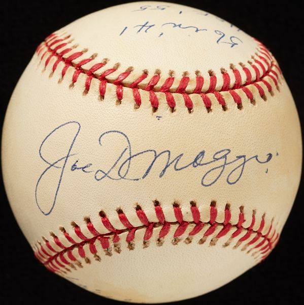 Joe DiMaggio Single-Signed OAL Baseball with Multiple Inscriptions (50/160) (JSA)