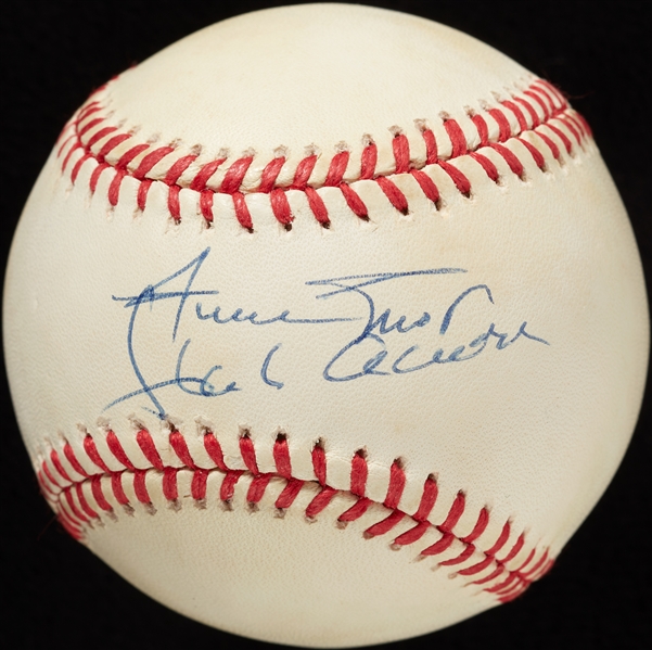 Hank Aaron & Willie Mays Dual-Signed ONL Baseball (JSA)