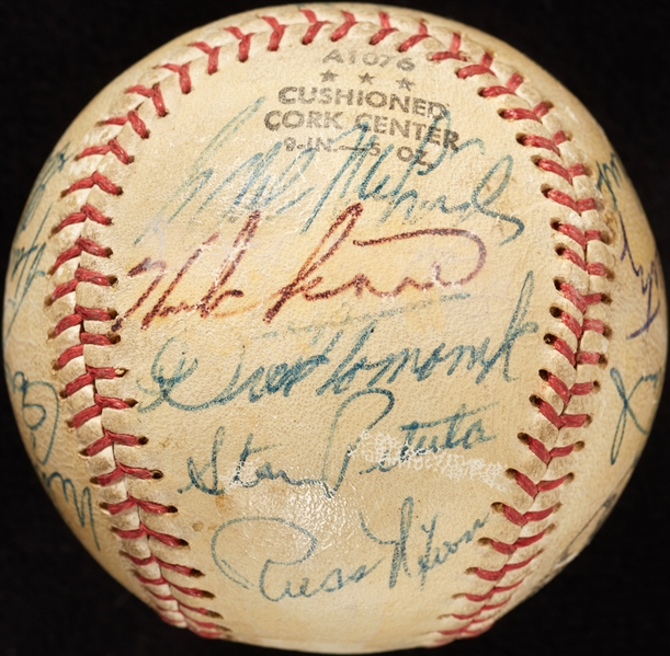 1957 Cleveland Indians Team-Signed Wilson Baseball with Roger Maris (JSA)