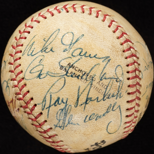 1957 Cleveland Indians Team-Signed Wilson Baseball with Roger Maris (JSA)