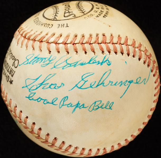 HOFers Multi-Signed ONL Baseball with Paige, Hooper, Terry (JSA)