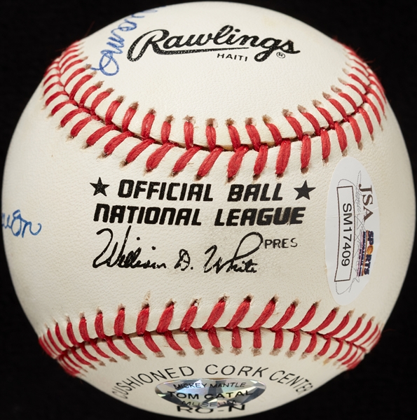 Mickey Mantle, Ted Williams & Hank Aaron Signed ONL Baseball (JSA)