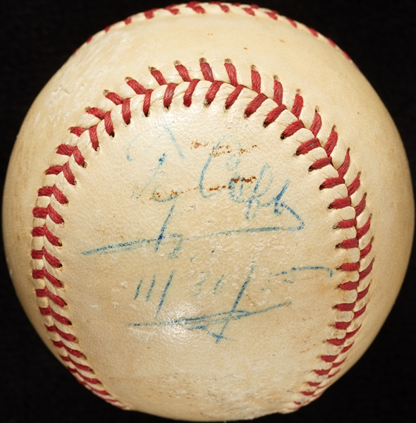 Ty Cobb Single-Signed OAL Baseball Inscribed 11/31/55 (PSA/DNA)