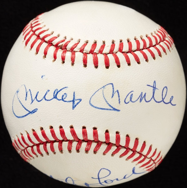 Mickey Mantle & Whitey Ford Dual-Signed OAL Baseball (JSA)