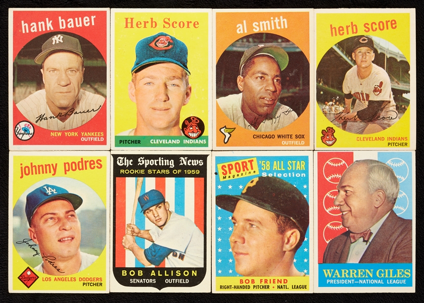 1958-60 Topps Baseball Huge Group, Nine HOFers, Many Stars and Specials (725)
