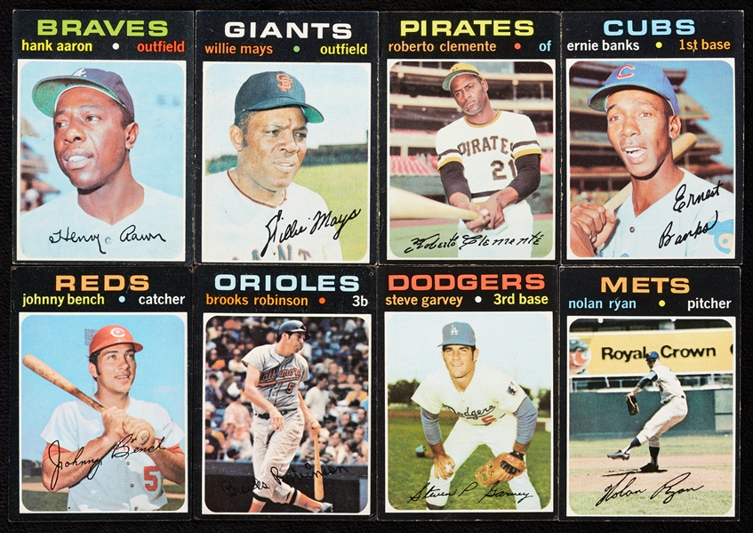 1971 Topps Baseball High-Grade Complete Set, Two Keys Slabbed (752)