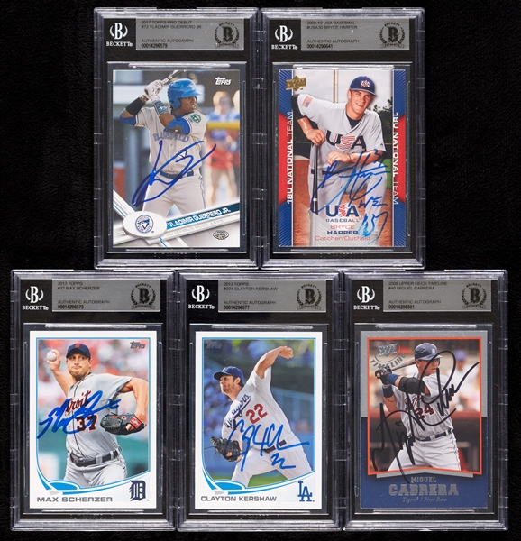 Current Superstars Signed Baseball Card Collection (160)