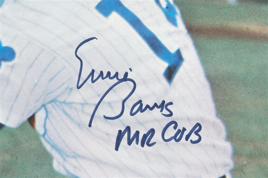 Ernie Banks Signed 1968 Sports Illustrated Poster Mr. Cub HOF 77 (PSA/DNA) 