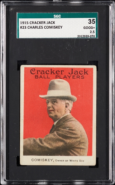 1915 Cracker Jack Charles Comiskey No. 23 SGC 2.5