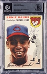 Ernie Banks Signed 1954 Topps RC No. 94 (BAS)