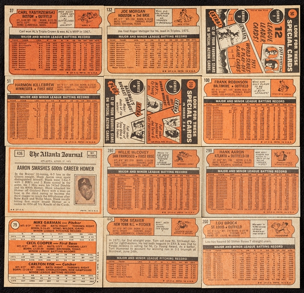 1972 Topps Baseball Group, 32 HOFers Plus Specials (575)