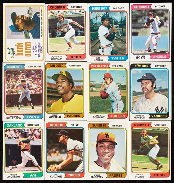 1974 Topps Baseball Complete Set, 13 Wash. Variations, Traded, Checklists (741)