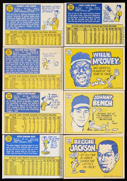1970 Topps Baseball Partial Set, 21 HOFers, 20 All-Stars (750)