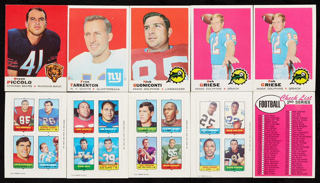 1969 Topps Football Massive Group of Cards and 4-in-1’s, 100-Plus HOFers (963)