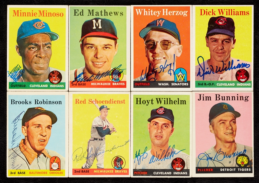 Signed 1958 Topps Baseball Collection (117)