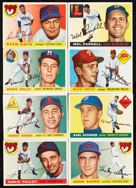 1955 Topps Baseball High-Grade Commons Group, Six PSA Graded (65)