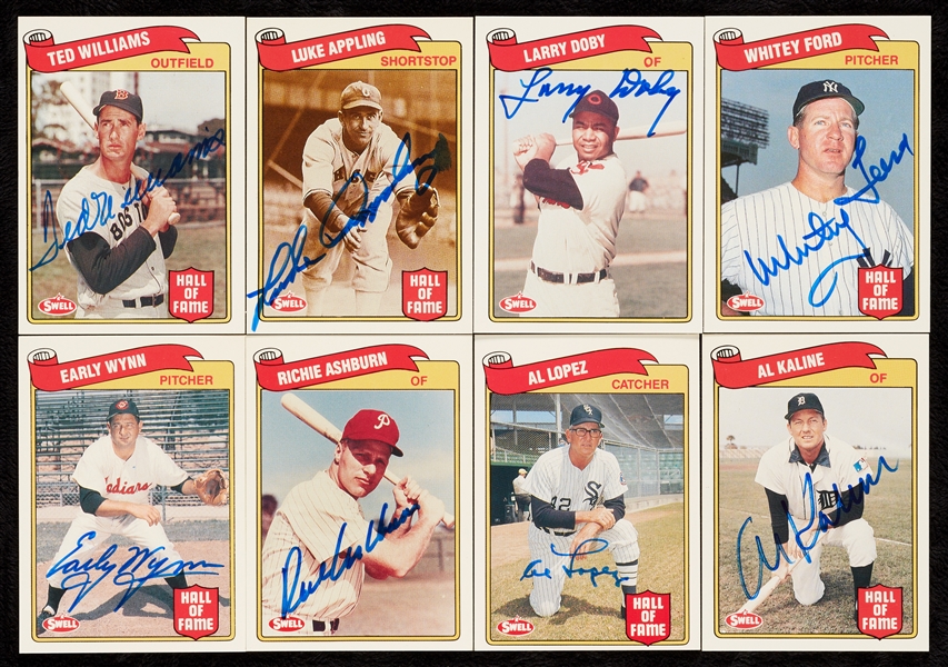 1989 Swell Baseball Greats Complete Set (135) With 121 Signed Cards 