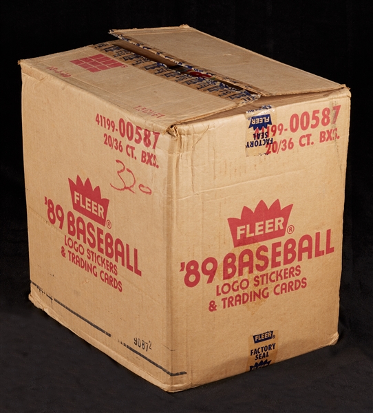 1989 Fleer Baseball Partial Wax Case (15/20)