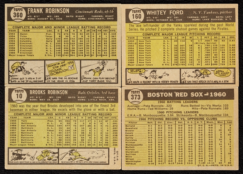 1961 Topps Baseball Partial Set, Series 1-6 (393/514)