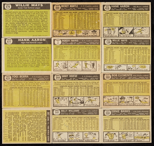 1961 Topps Baseball Near Set (573/587)